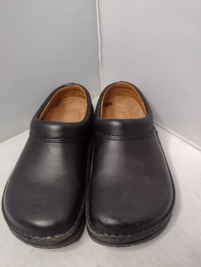 Footprints Birkenstock Women’s Alton Clogs Shoes Slip On Leather 37 Black A15